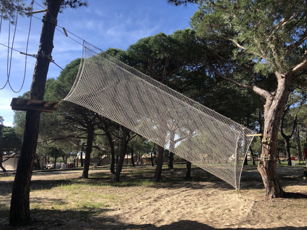 rede suspenso para parque de arborismo